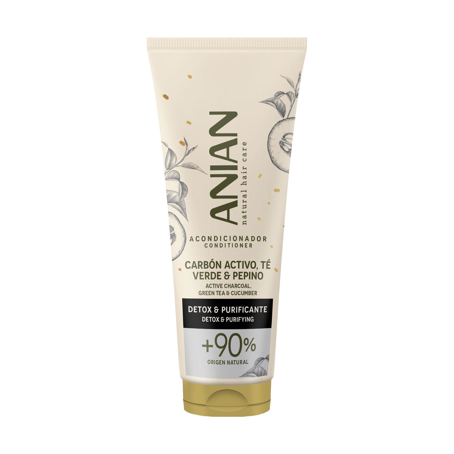 Кондиціонер для волосся Anian Detox &amp; Purifying Conditioner з активованим вугіллям, зеленим чаєм та огірком, 250 мл